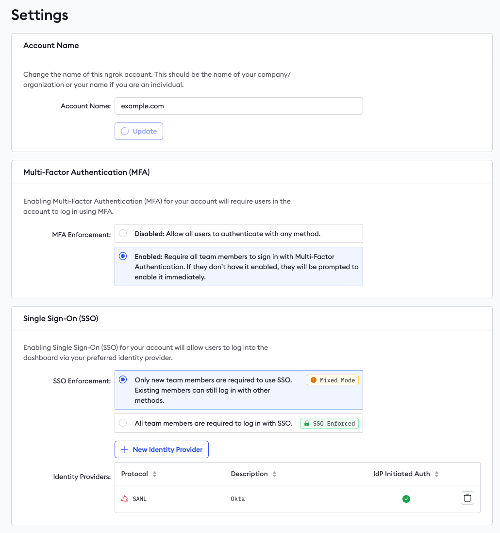 Enable both MFA for all accounts and SSO for new developer accounts