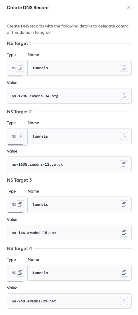 Define a custom ingress with records for your DNS server